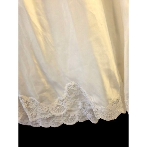 Wonder Maid 60s Full Slip Ss 34 White Lace Non-Cling Nylon Blend USA Union Made - Picture 6 of 8